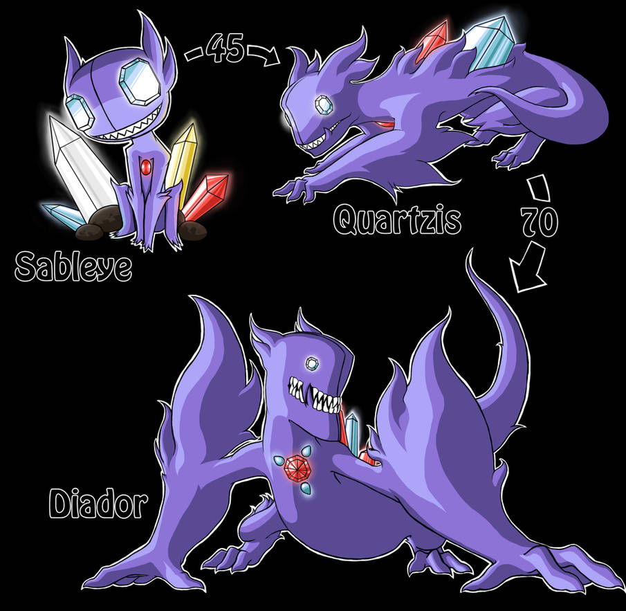 Sableye Evolutions Re-do by Kevichan on DeviantArt