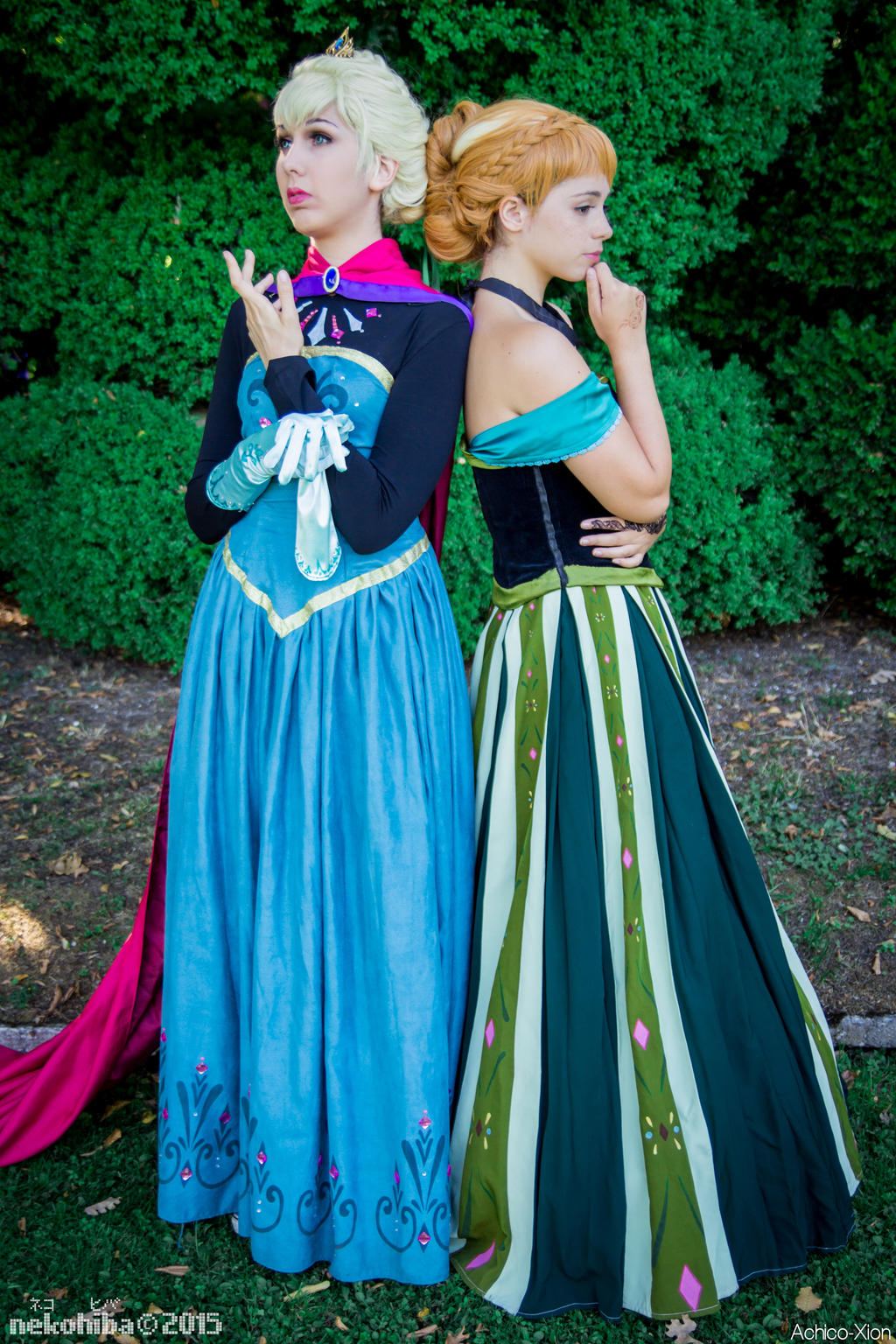 Anna and Elsa cosplay - Frozen by Achico-Xion on DeviantArt