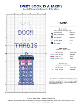 Every Book is a Tardis - Cross Stitch Pattern