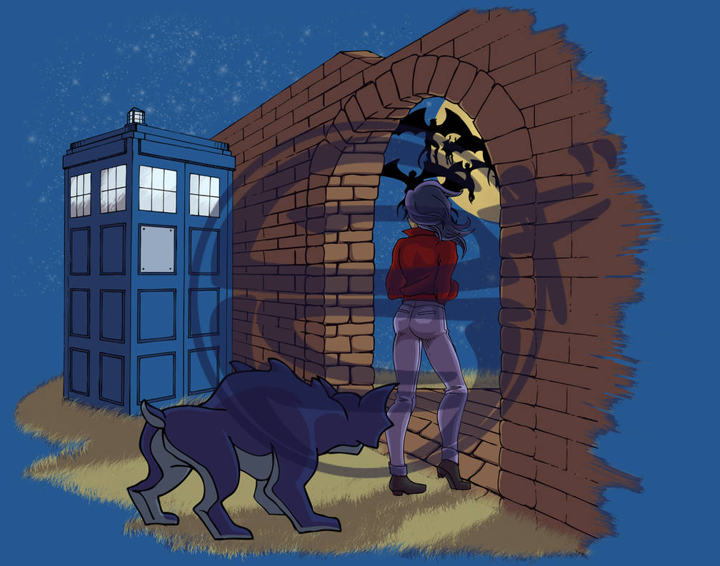 071313 Elisa and the TARDIS by GillyPerkyGoth