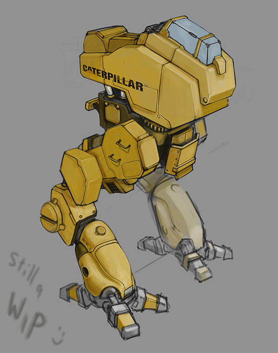 Utility Mech Wip 2 by NoodleArt on DeviantArt