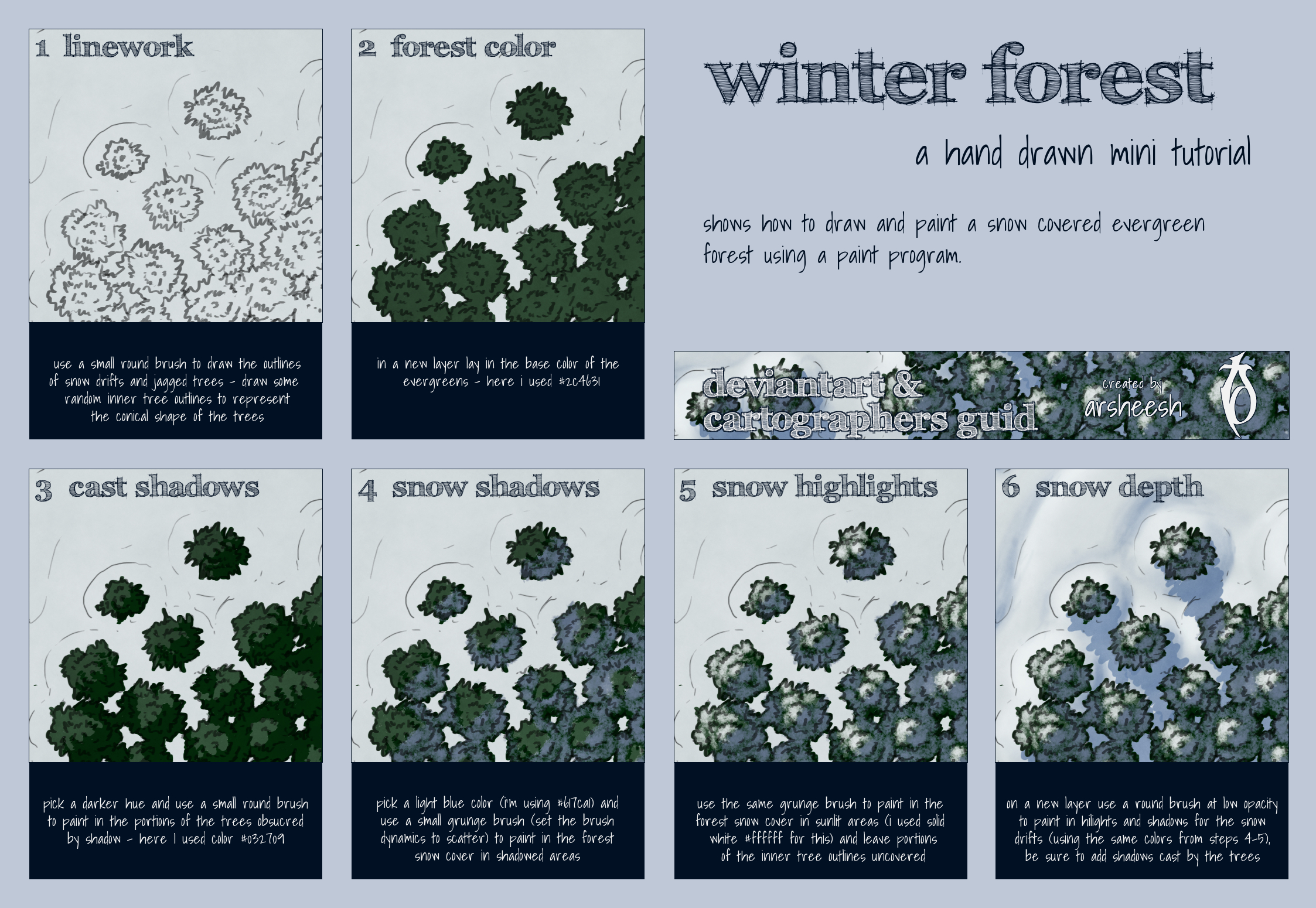 Winter Forest Mini Tutorial