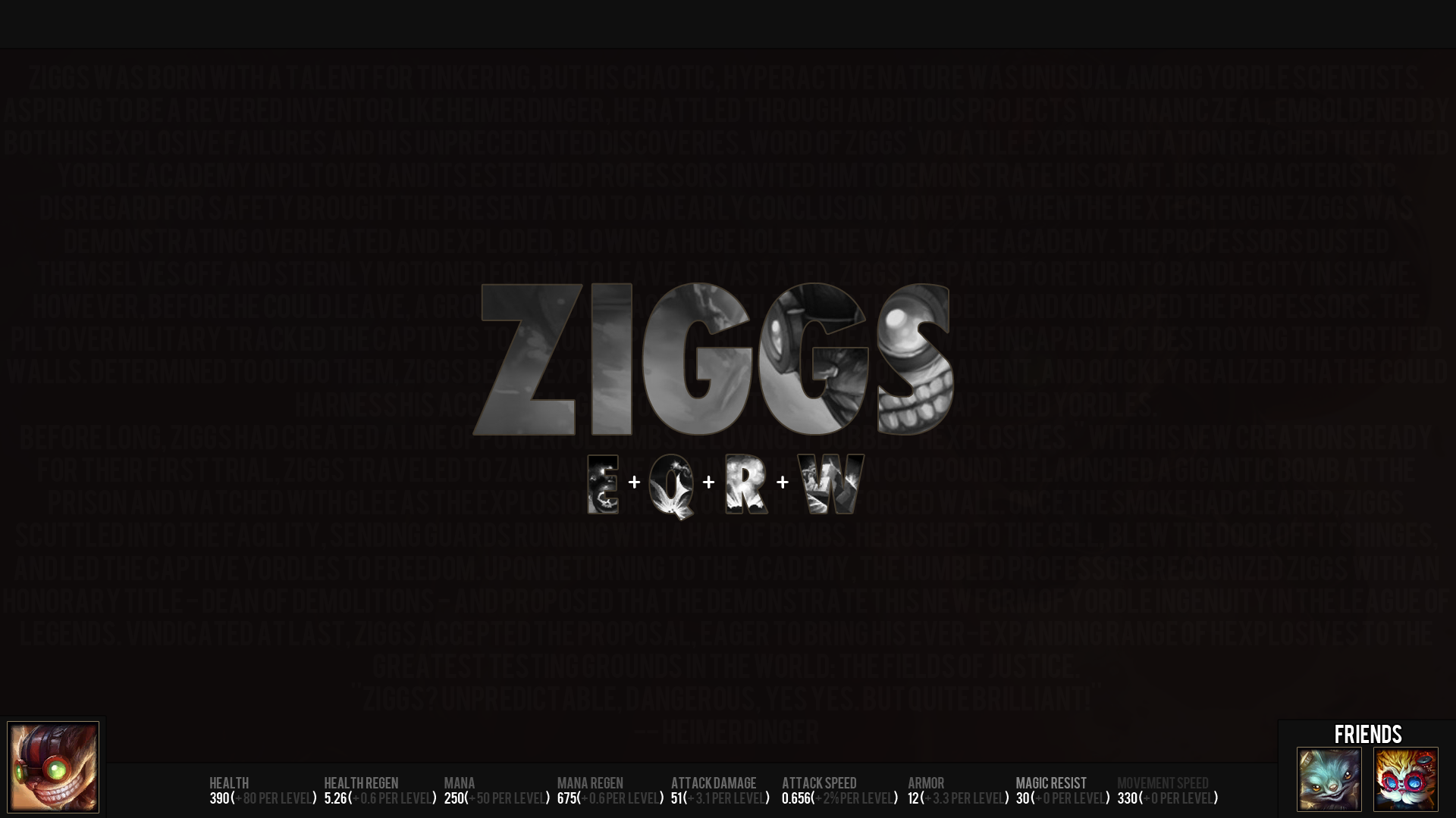 LoL - Ziggs Biography Wallpaper (1920 x 1080)