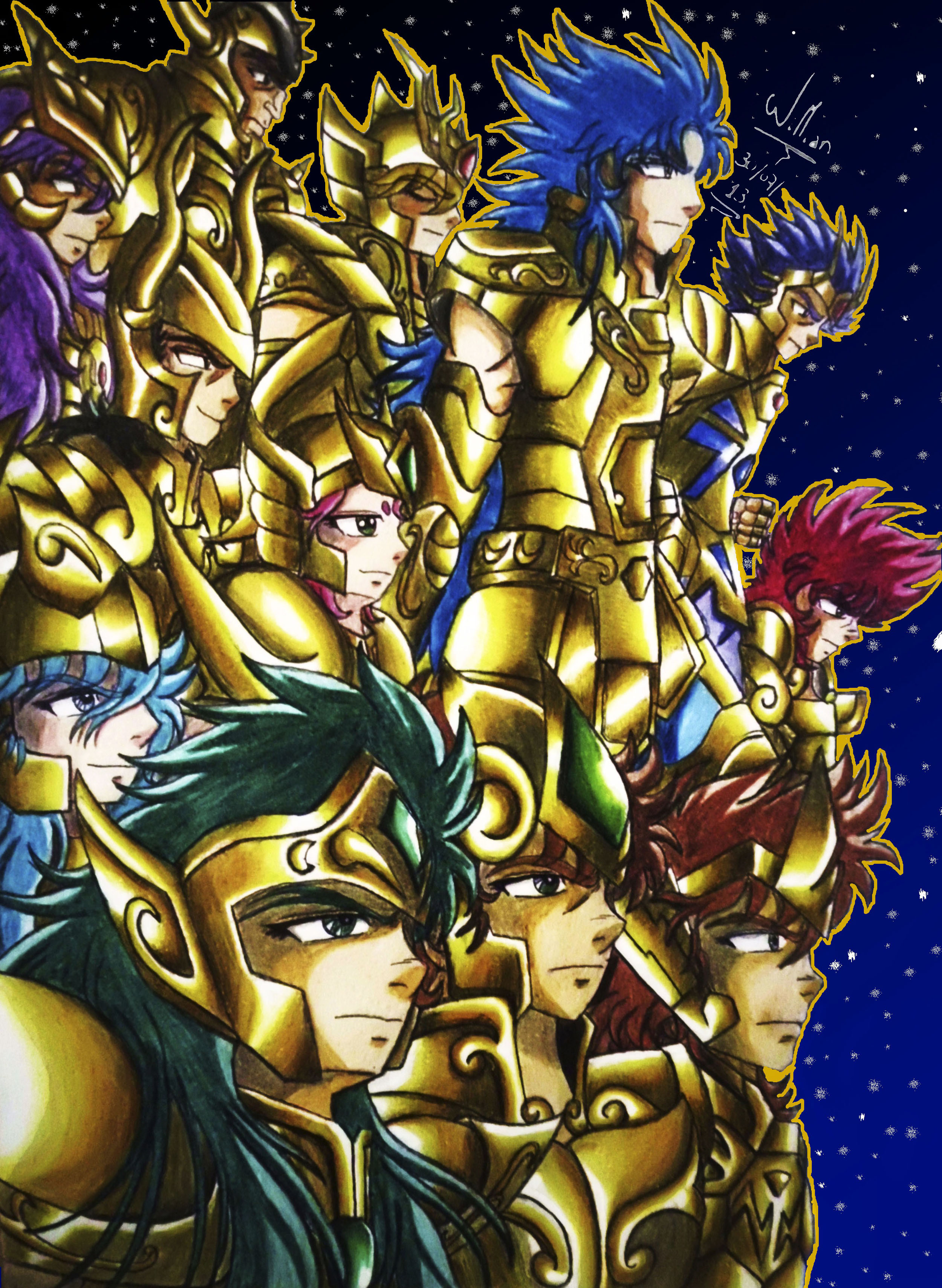 Saint Seiya - Gold saints by diabolumberto on DeviantArt