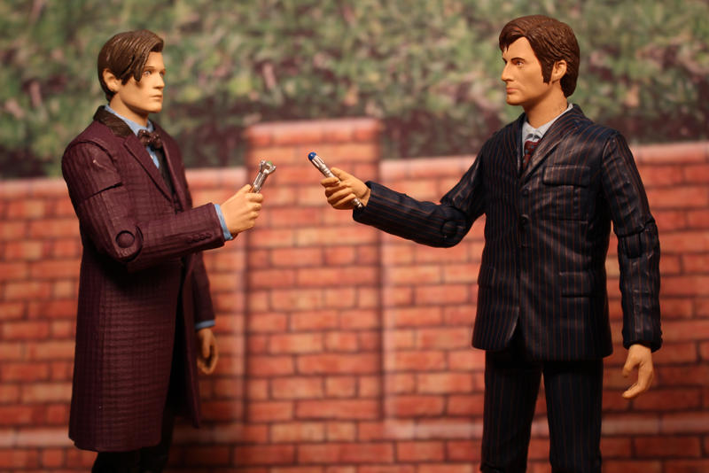The eleventh Doctor meets the tenth Doctor