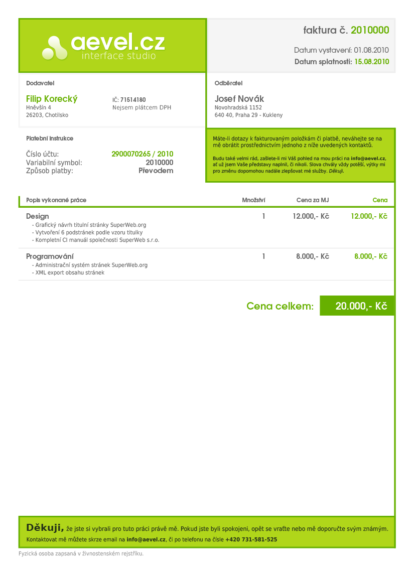 invoice design