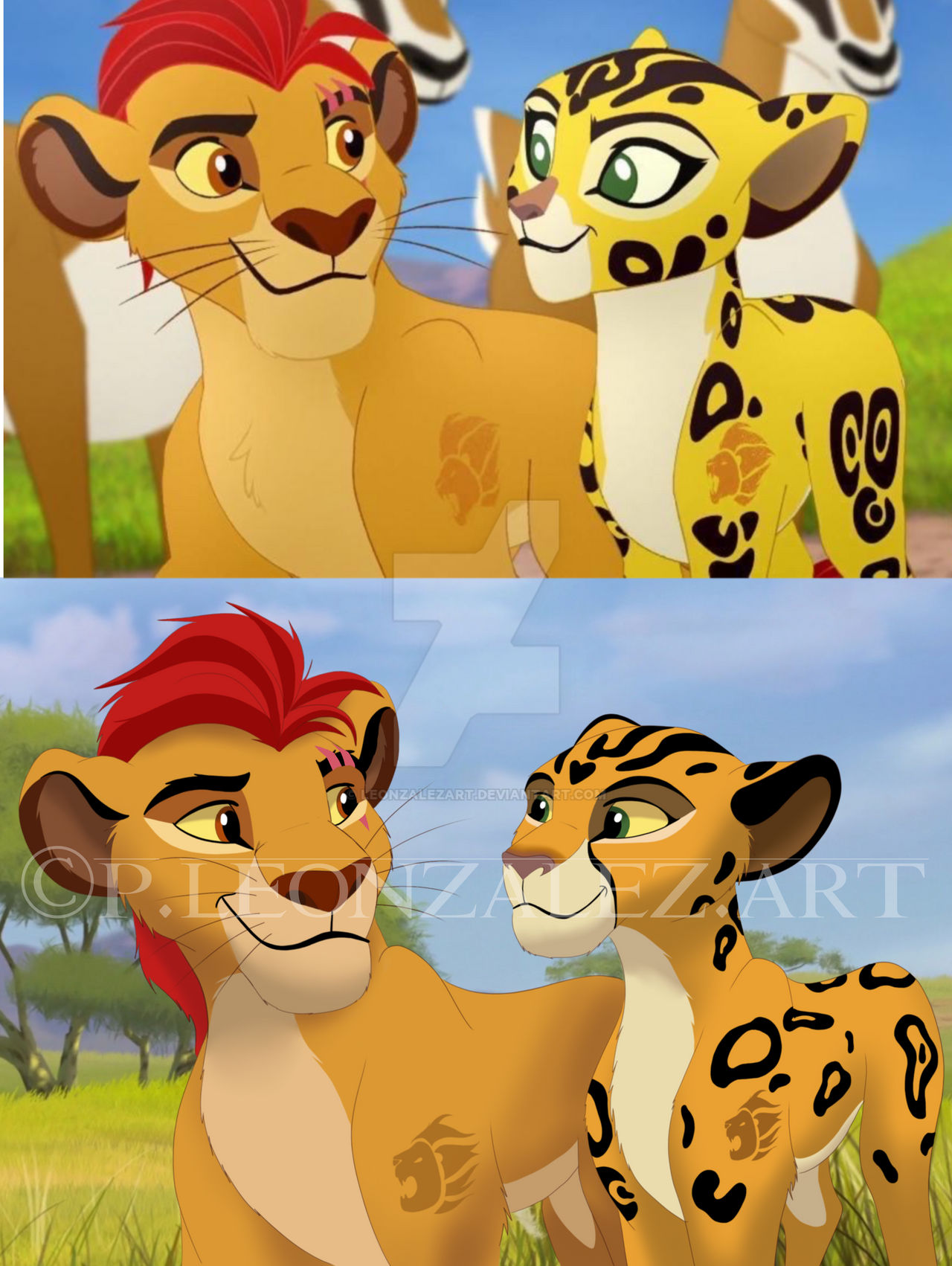 Redraw Kion and Fuli by LeonzalezArt on DeviantArt