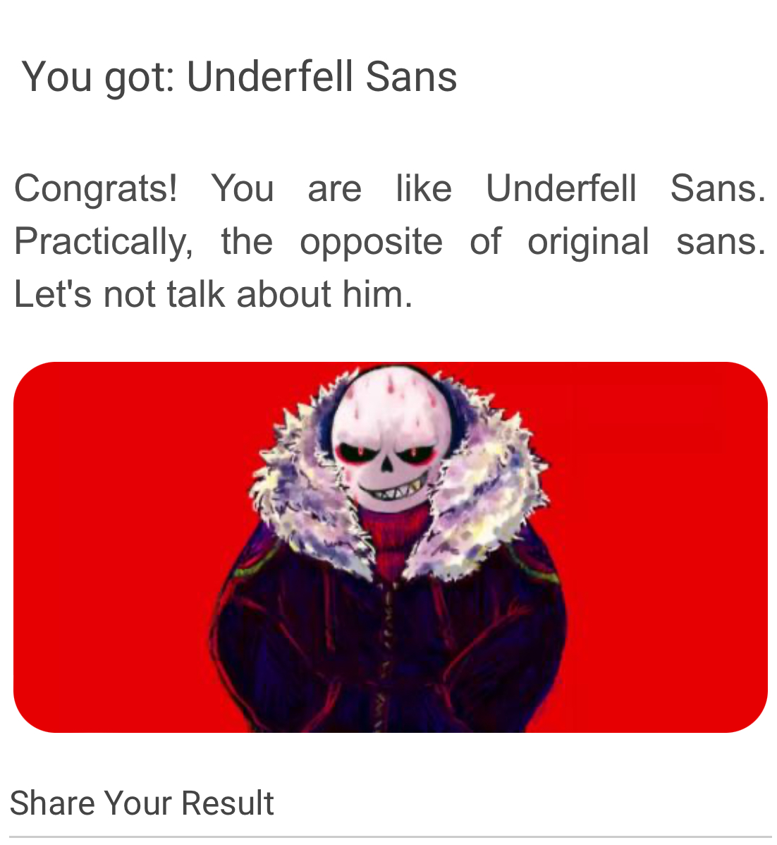 Guess The Sans Aus Quizzes