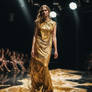 Dress in style of melting gold