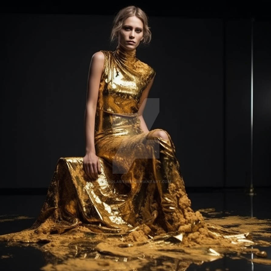 Dress in style of melting gold by Coolarts223 on DeviantArt Dress in style of melting gold by Coolarts223 on DeviantArt