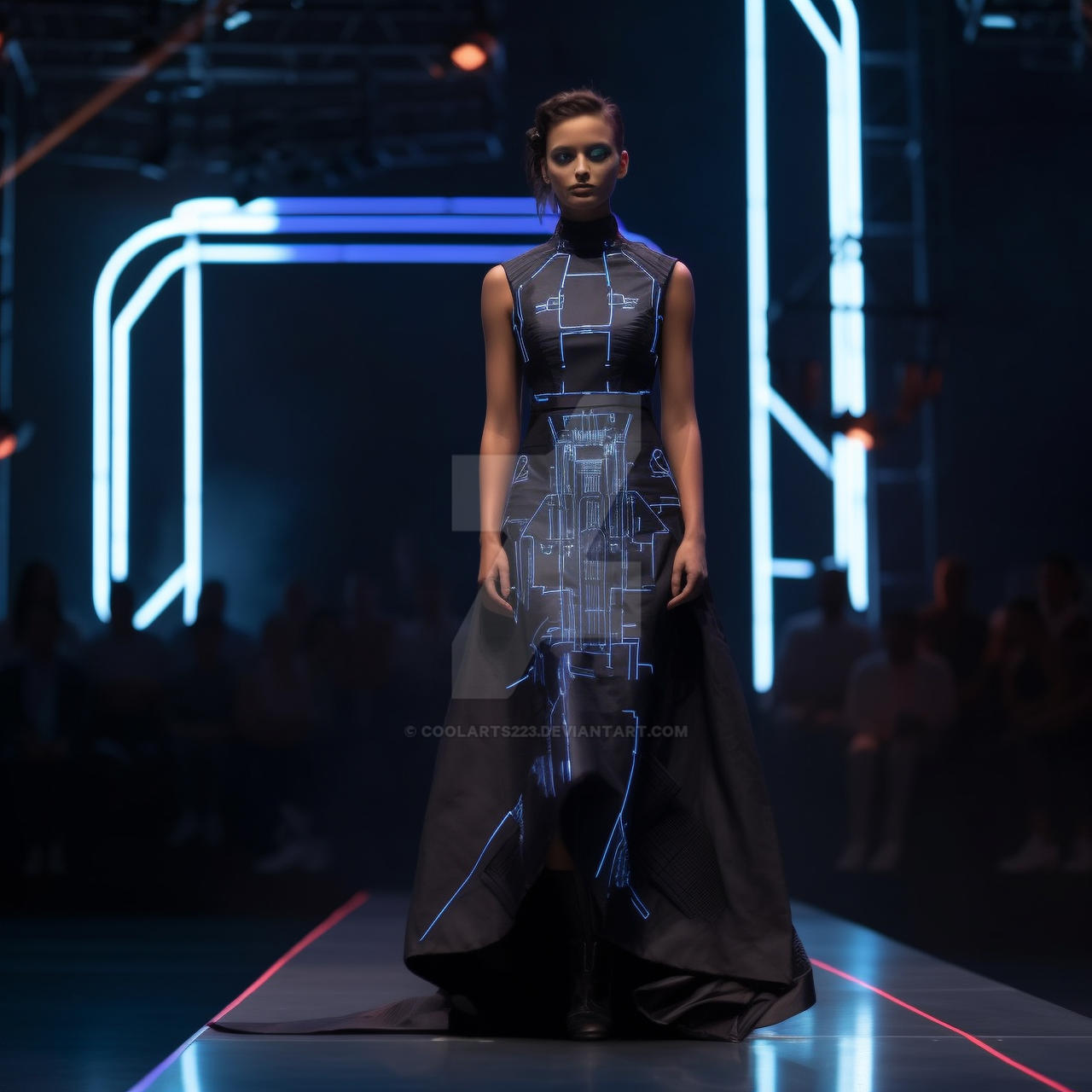 Elegant cyberpunk dress by Coolarts223 on DeviantArt