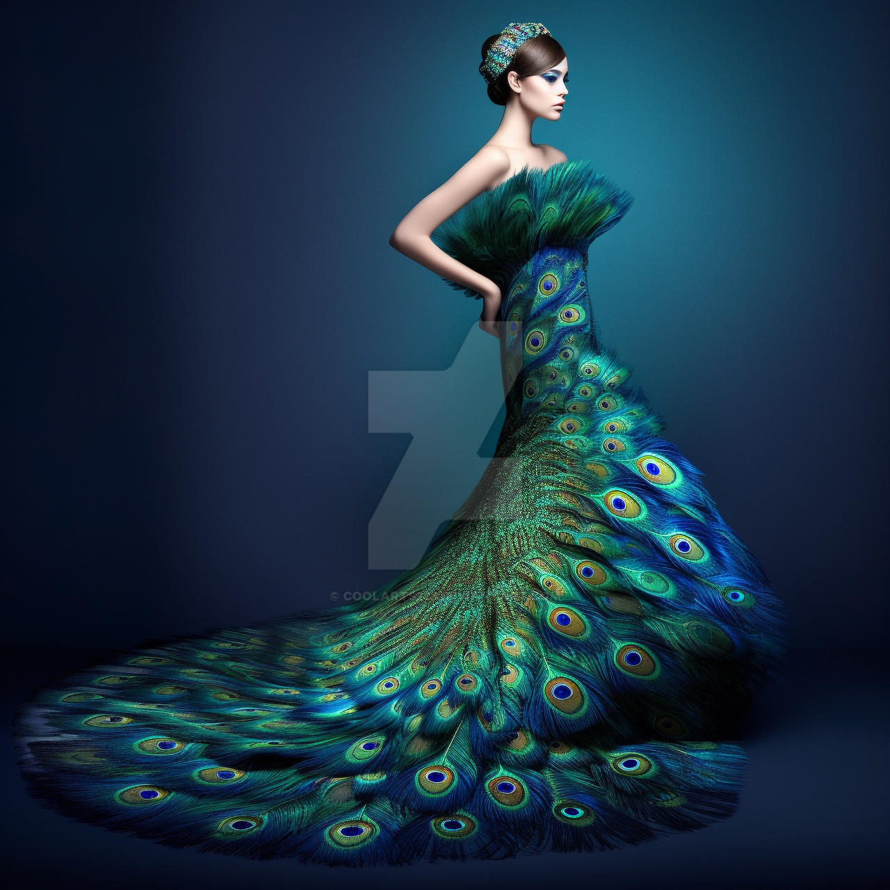 Dress in style of peacock by Coolarts223 on DeviantArt Dress in style of peacock by Coolarts223 on DeviantArt
