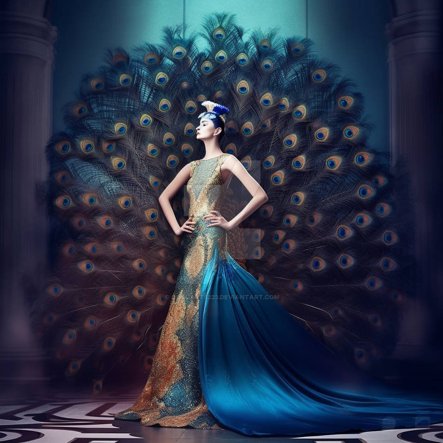 Dress in style of peacock by Coolarts223 on DeviantArt