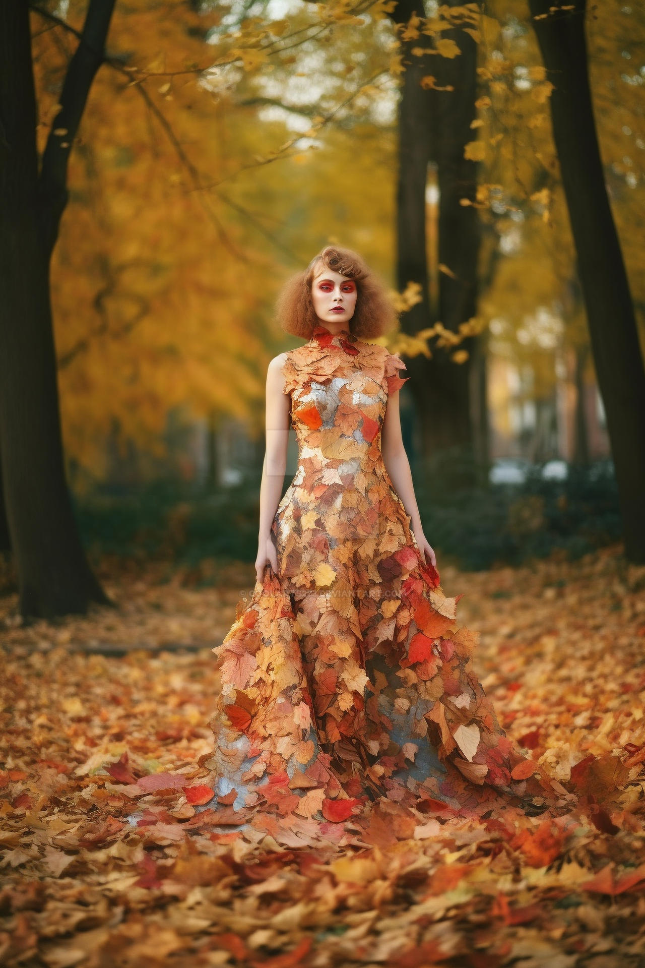 Dress made of autumn leaves by Coolarts223 on DeviantArt