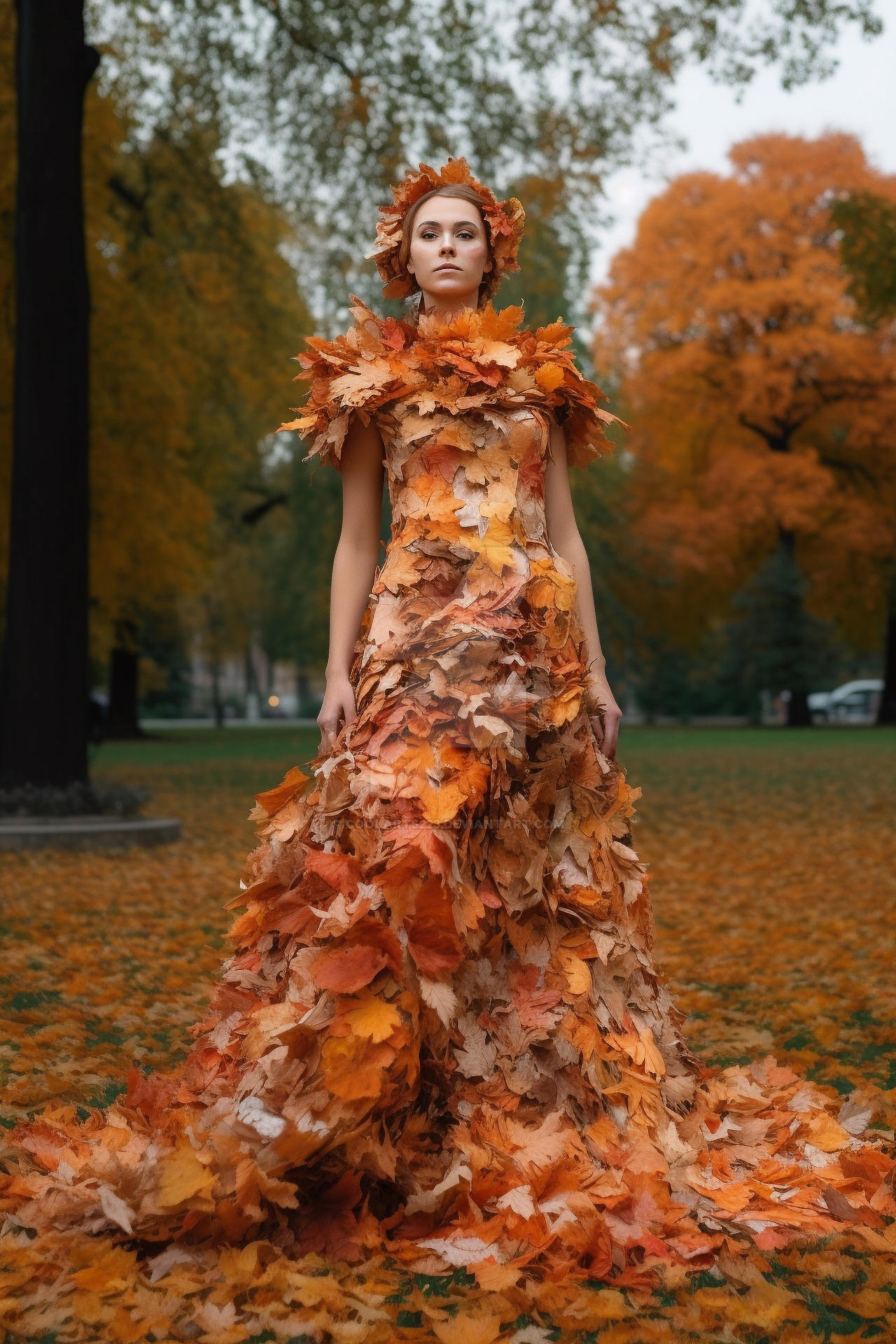 Dress made of autumn leaves by Coolarts223 on DeviantArt
