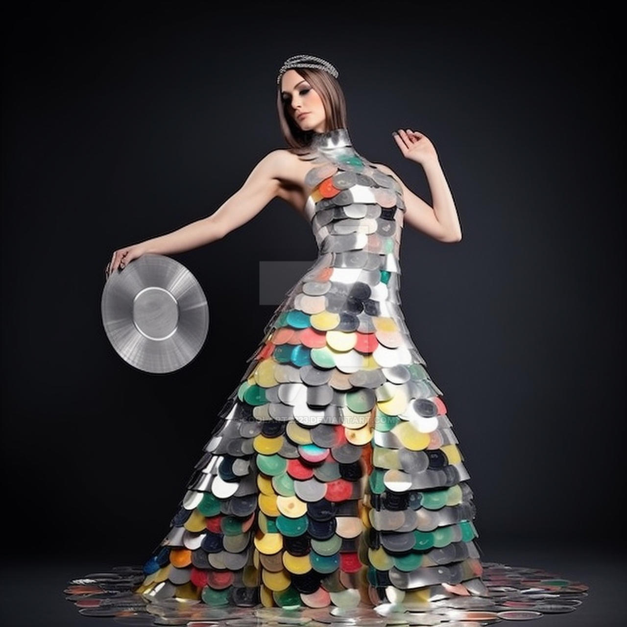 Dress made of cd disks by Coolarts223 on DeviantArt