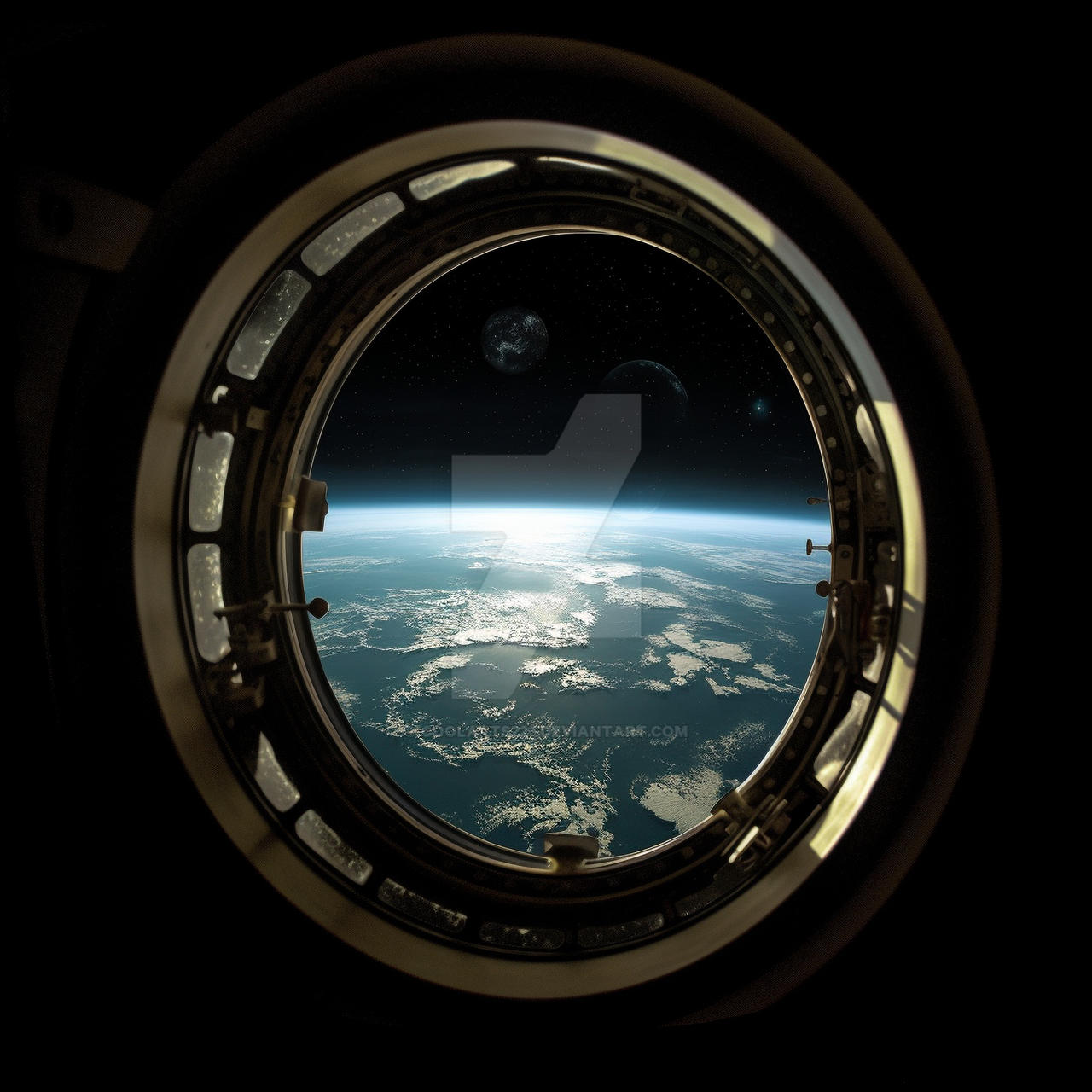 Spaceship Window Loop Earth is visible through the window of spaceship by Coolarts223 on ...