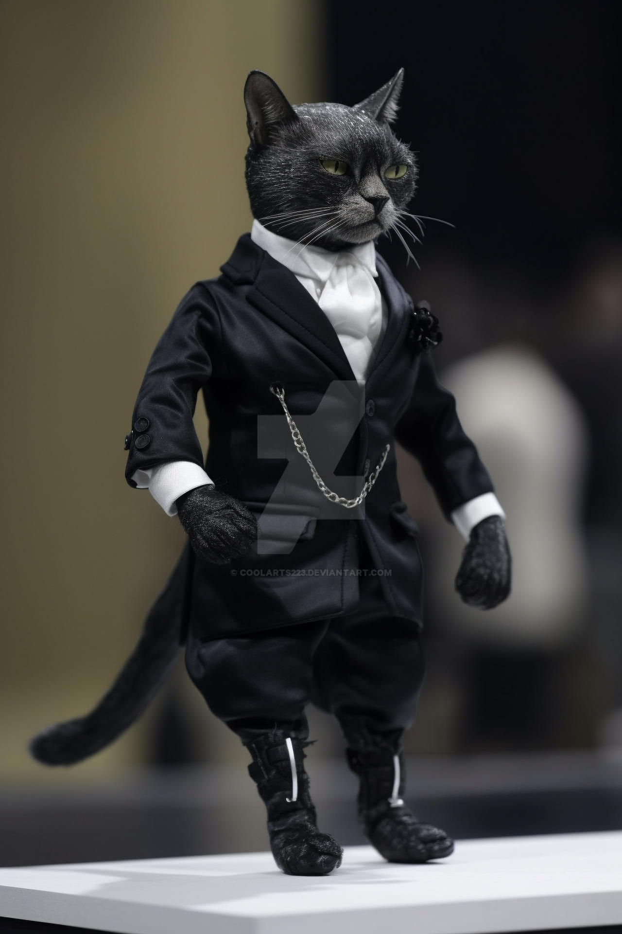 Cat wearing clothes on podium. Fashion show by Coolarts223 on DeviantArt