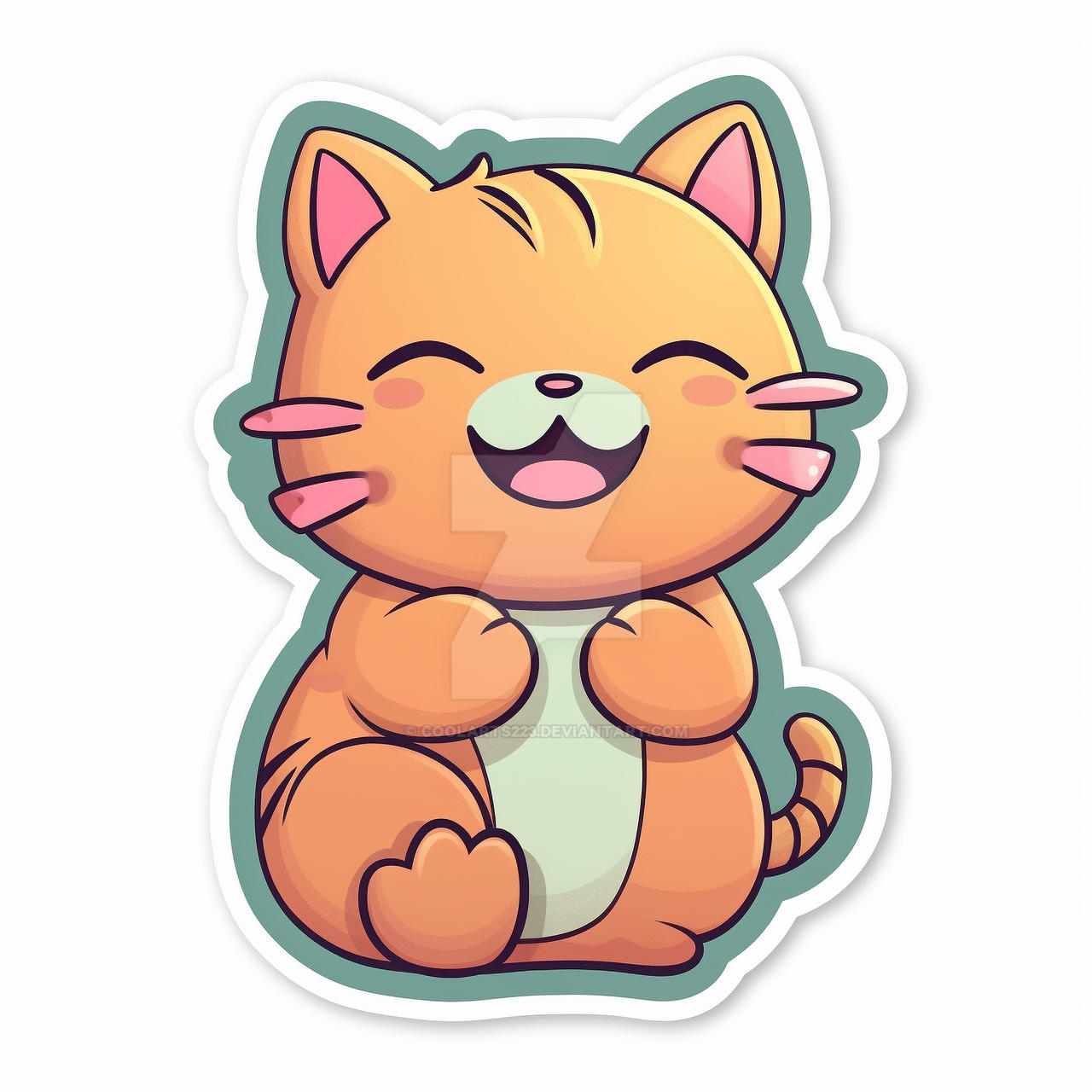 Sticker of a cat by Coolarts223 on DeviantArt