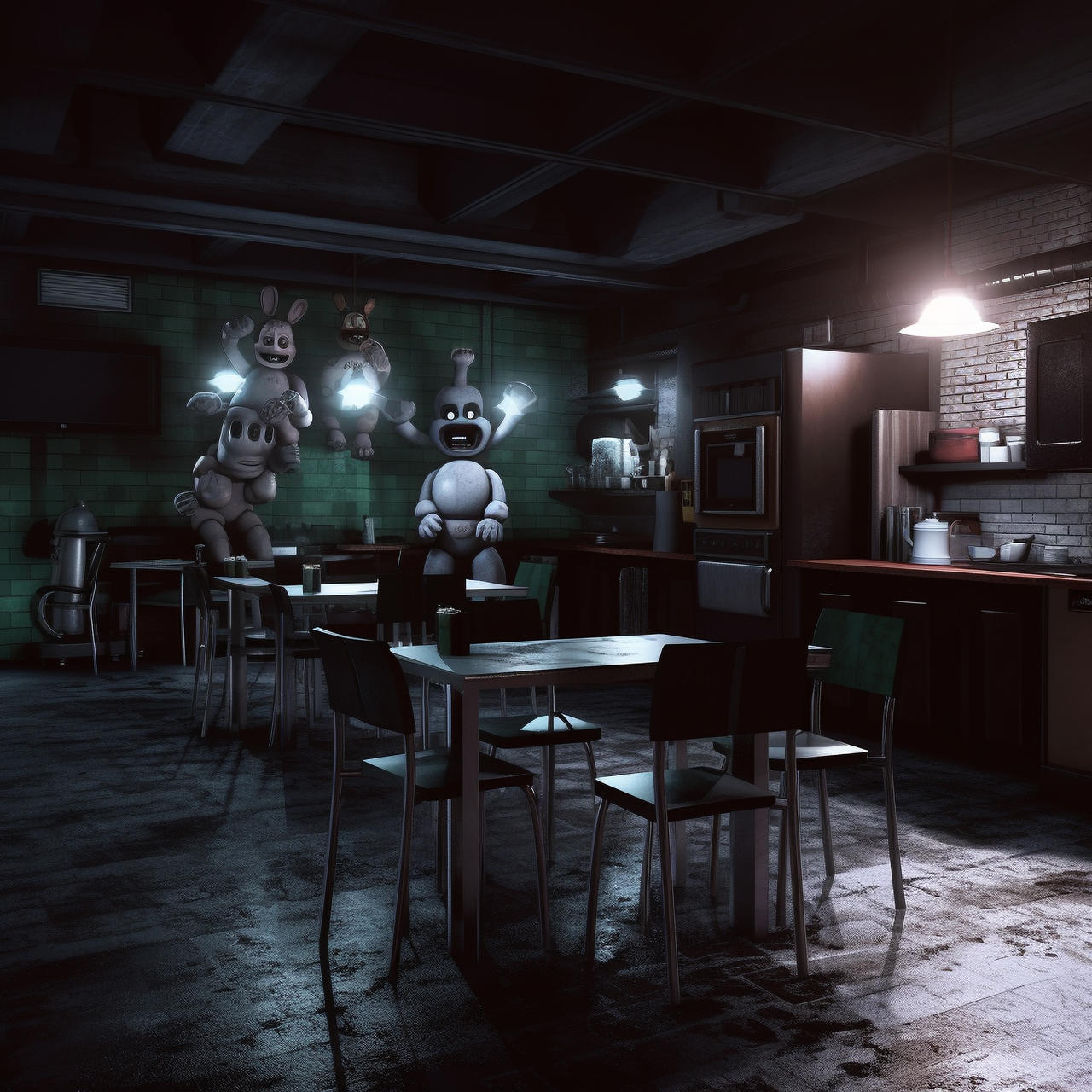 Five nights at Freddy's. Pizzeria interior by Coolarts223 on DeviantArt