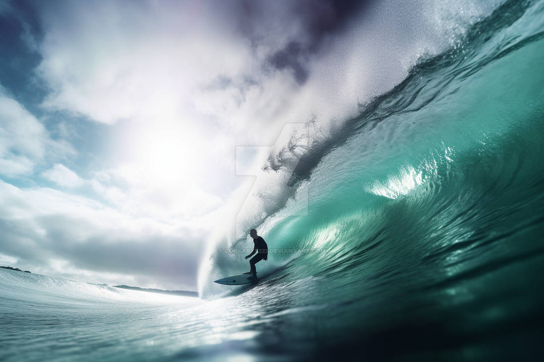 Surfer riding a wave by Coolarts223 on DeviantArt