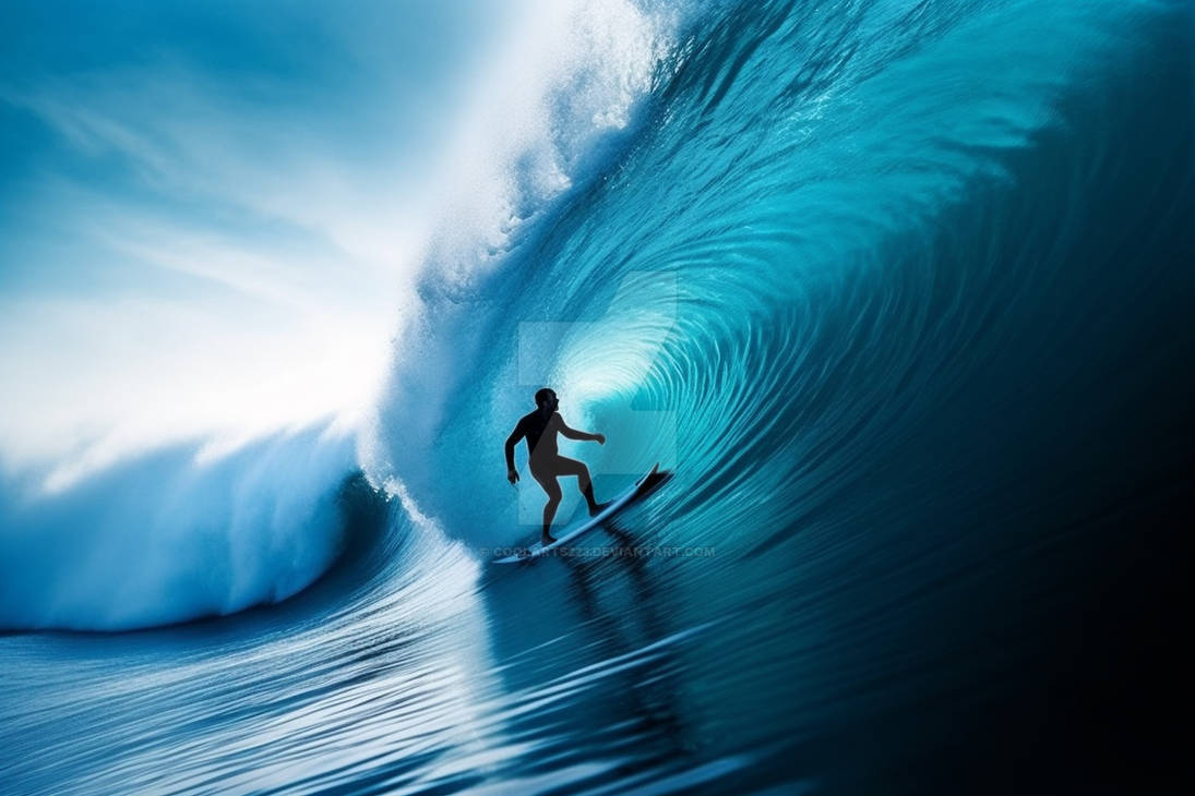 Surfer riding a wave by Coolarts223 on DeviantArt