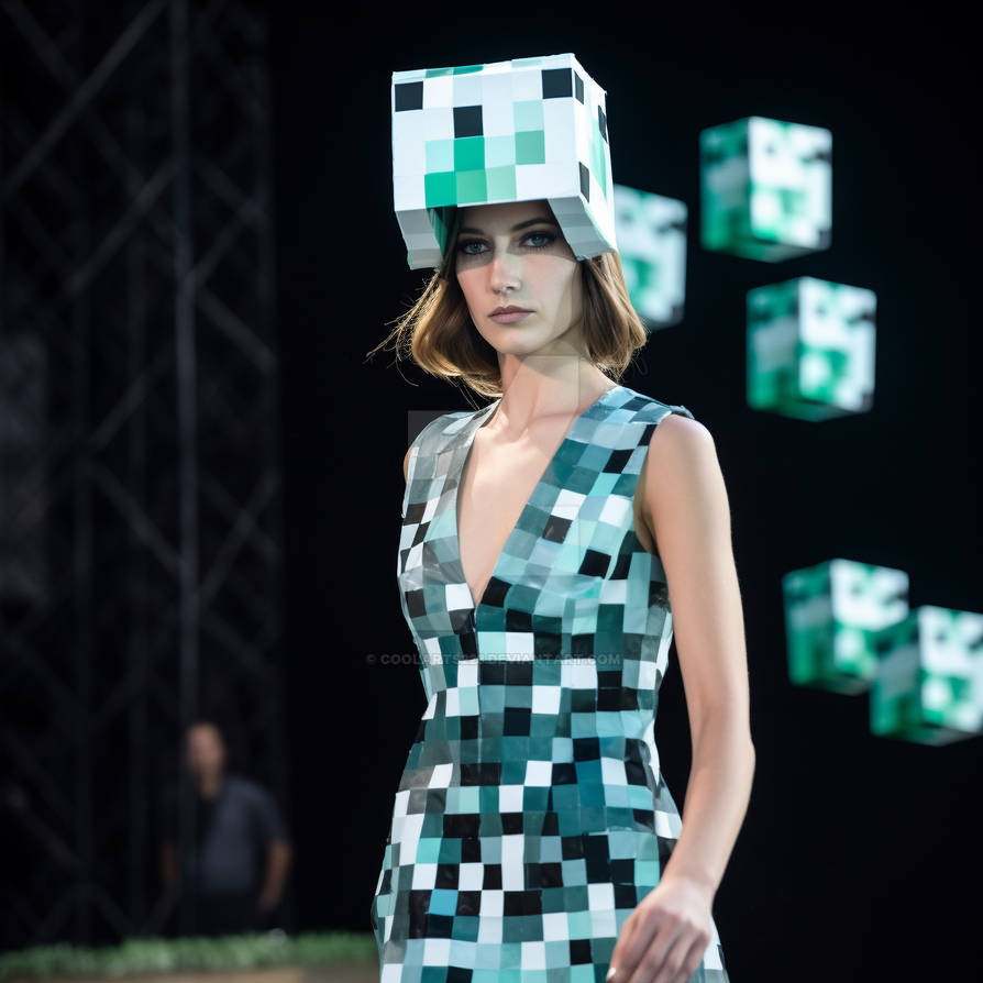 Woman dressed in style of Minecraft by Coolarts223 on DeviantArt