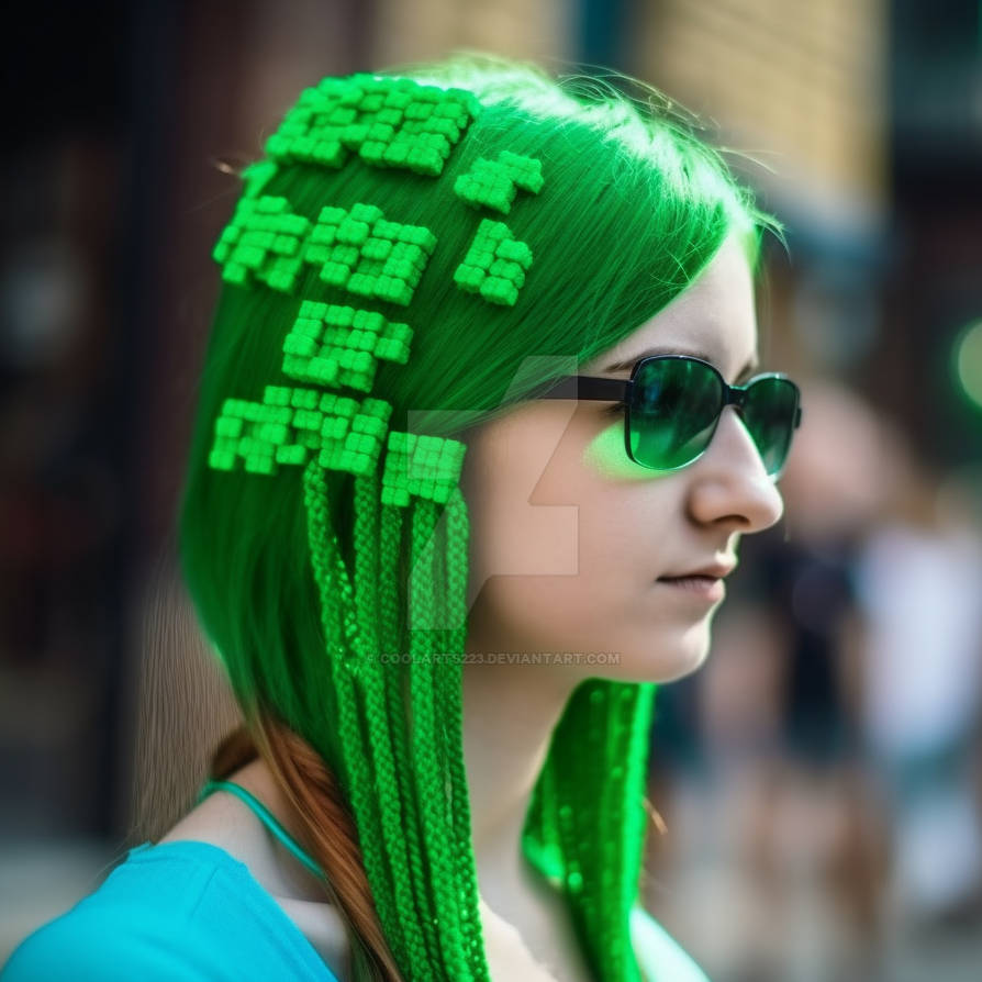 Hairstyle of a woman in style of Minecraft by Coolarts223 on DeviantArt