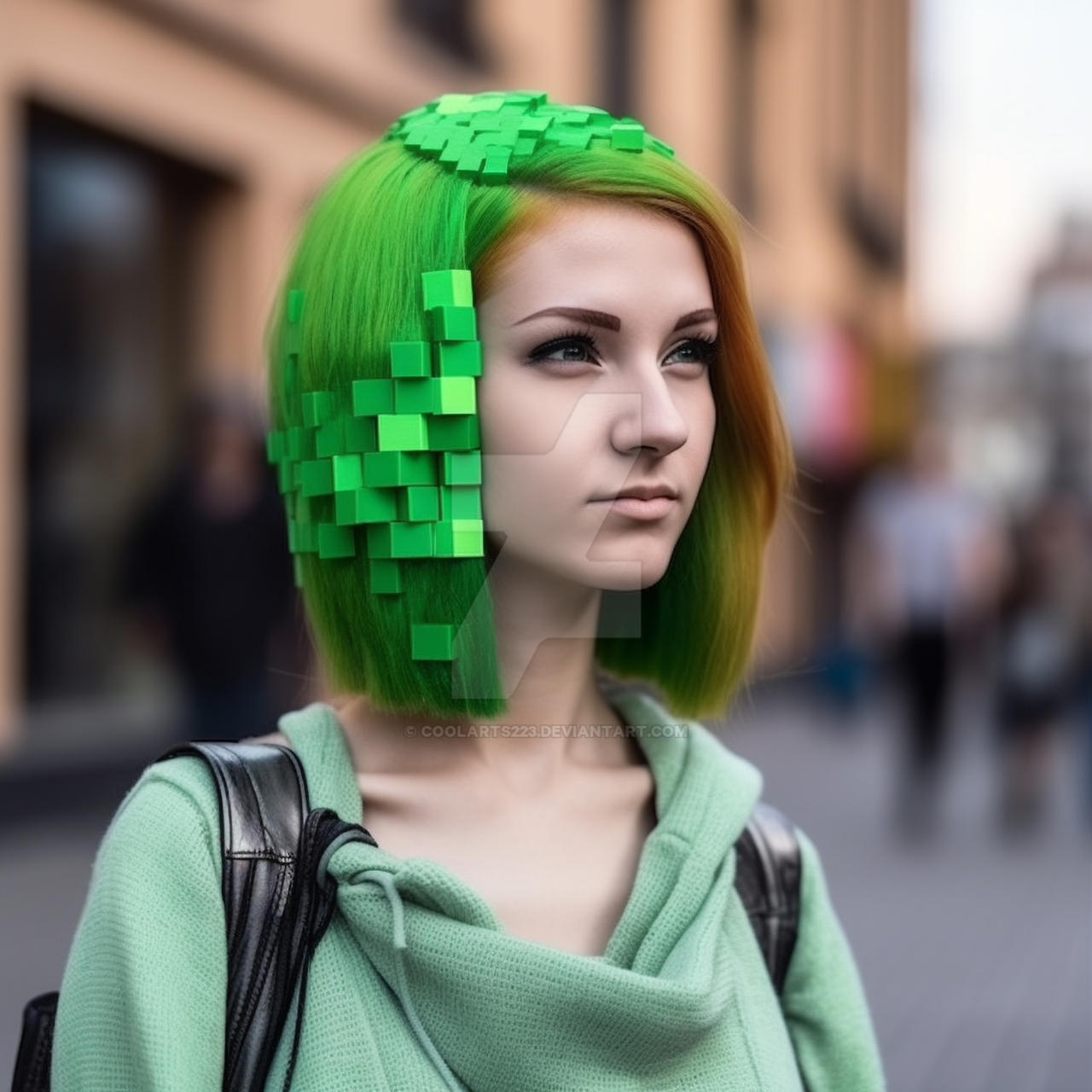 Hairstyle of a woman in style of Minecraft by Coolarts223 on DeviantArt