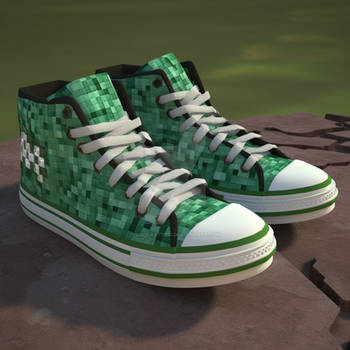 Sneakers in style of Minecraft