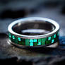 Jewelry ring in style of Minecraft