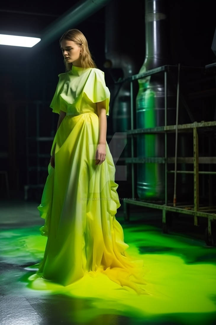 Woman wearing toxic dress by Coolarts223 on DeviantArt