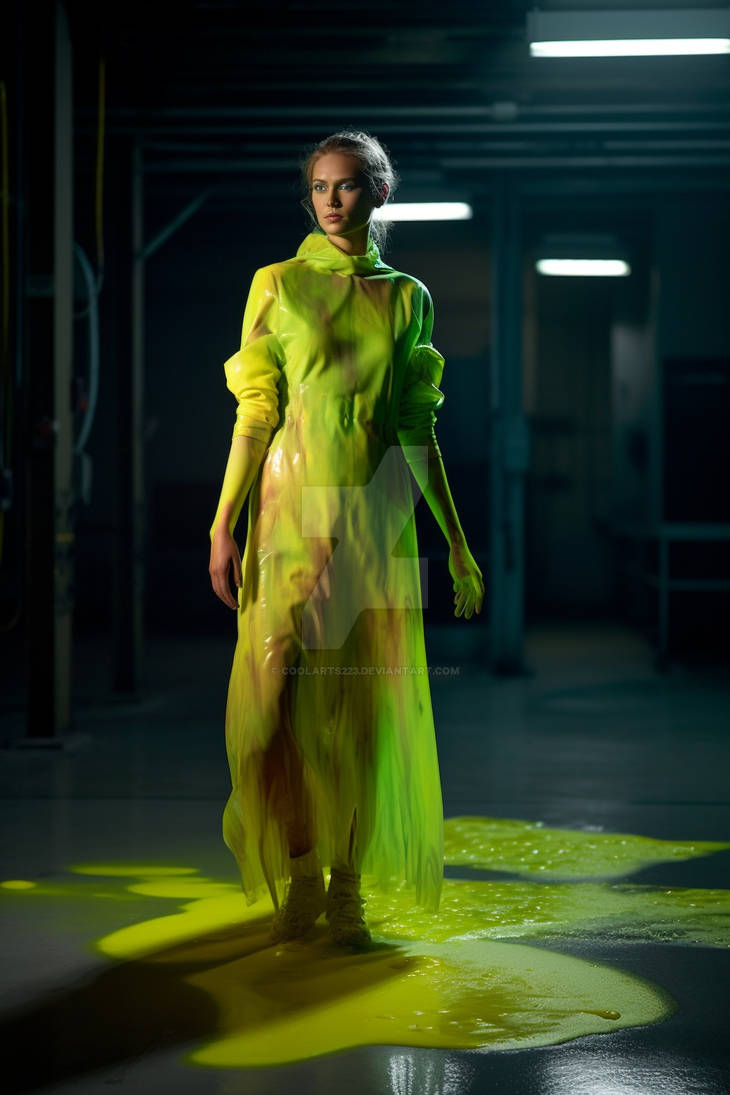 Woman wearing toxic dress by Coolarts223 on DeviantArt