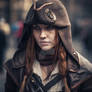 Woman dressed as a pirate from Assassin's creed