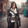 Woman dressed as a pirate from Assassin's creed