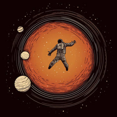 The Lorekeeper spaceman floating in space dystopia by TheLorekeeperLibrary  on DeviantArt