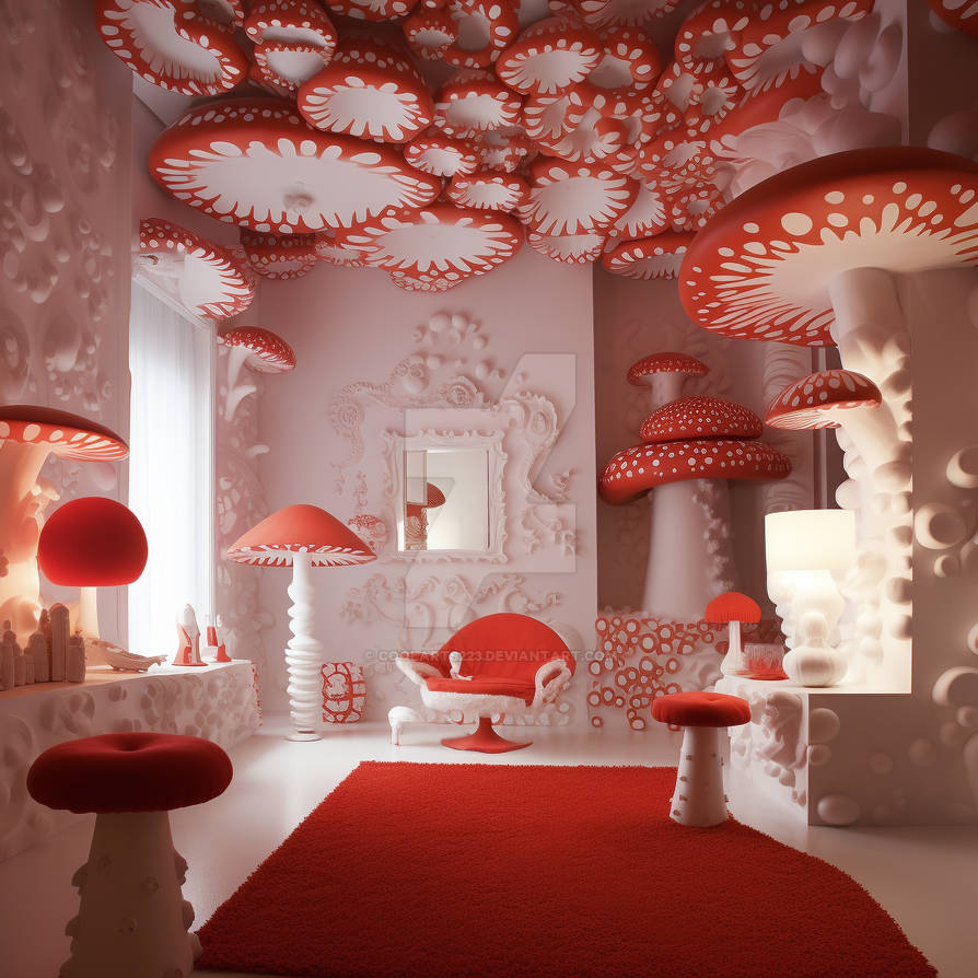 Mushroom design of a room by Coolarts223 on DeviantArt