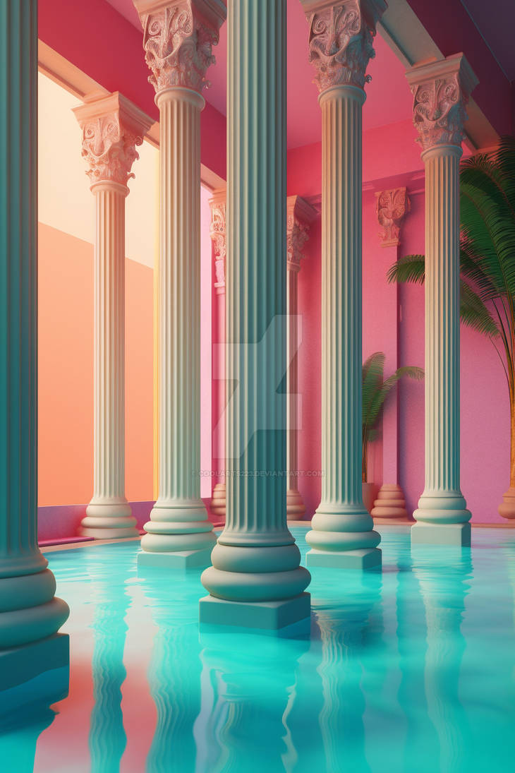 Aesthetic columns. Vertical wallpaper by Coolarts223 on DeviantArt