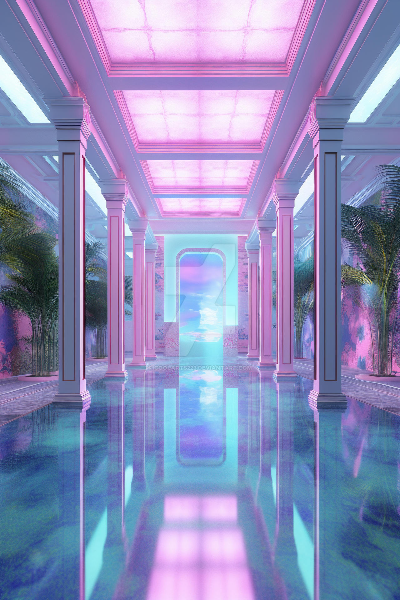 Colourful abstract place with glass reflection by Coolarts223 on DeviantArt
