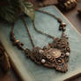 Necklace with gears