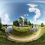 Summertime fisheye panorama, by ai