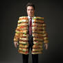 Man's cloth made of sandwiches