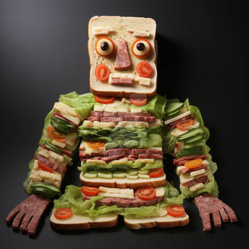 Person made of sandwiches