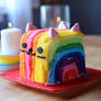 Nyan cat rainbow cake