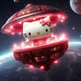 Hello kitty inside UFO
