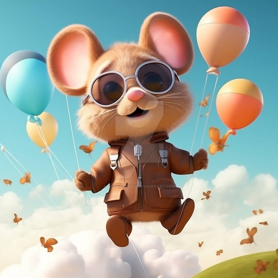 Flying Colours Mouse Mouse flying with balloons by Coolarts223 on DeviantArt