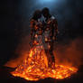 Couple wearing fashion lava clothes