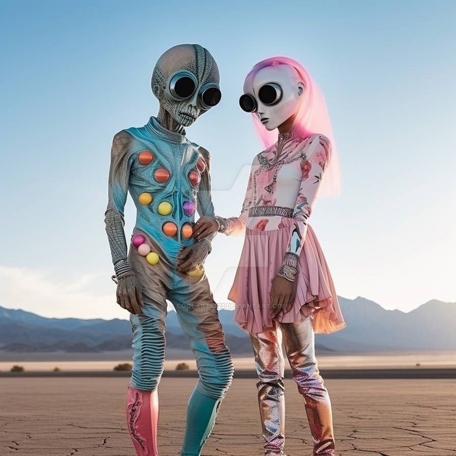 Cute stylish alien couple by Coolarts223 on DeviantArt