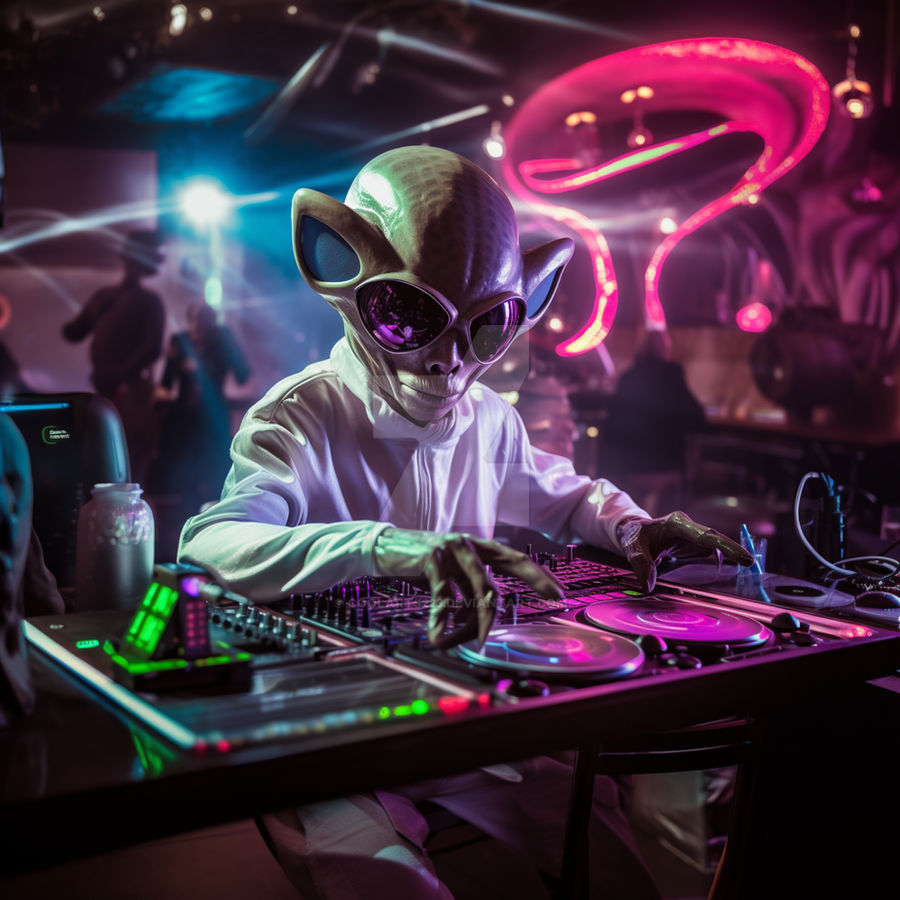Alien Rave Dj Alien as a DJ in a night club by Coolarts223 on DeviantArt