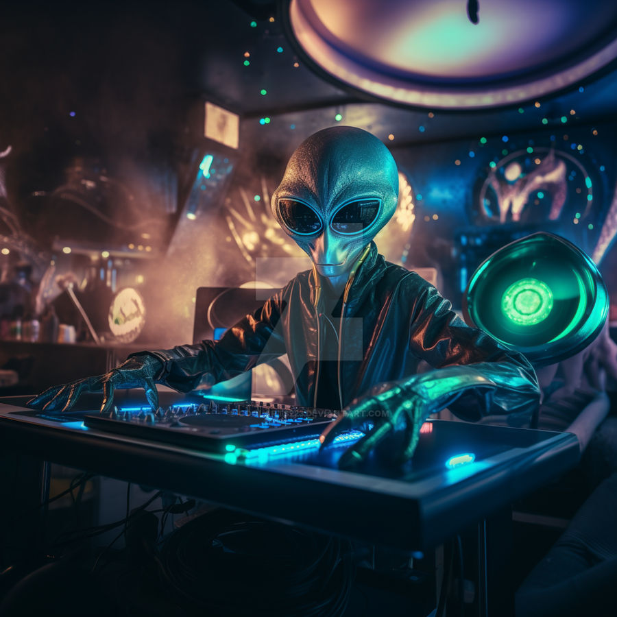 Alien Rave Dj Alien as a DJ in a night club by Coolarts223 on DeviantArt